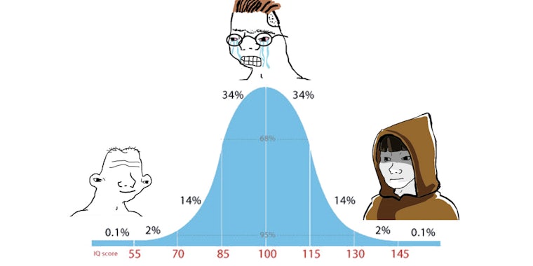 IQ bell curve meme original