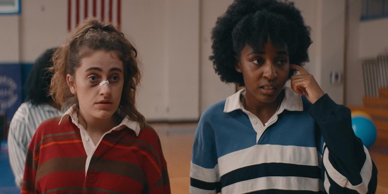 Rachel Sennott stars as PJ and Ayo Edebiri as Josie in BOTTOMS