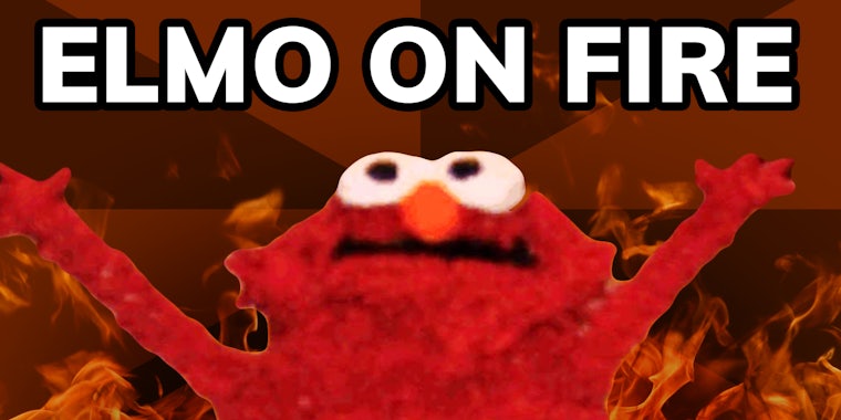 Elmo on Fire meme