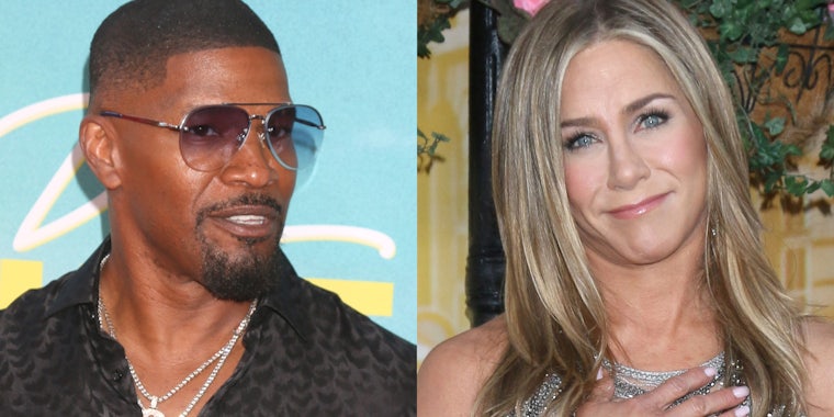 Jamie Foxx (l) Jennifer Aniston (r)