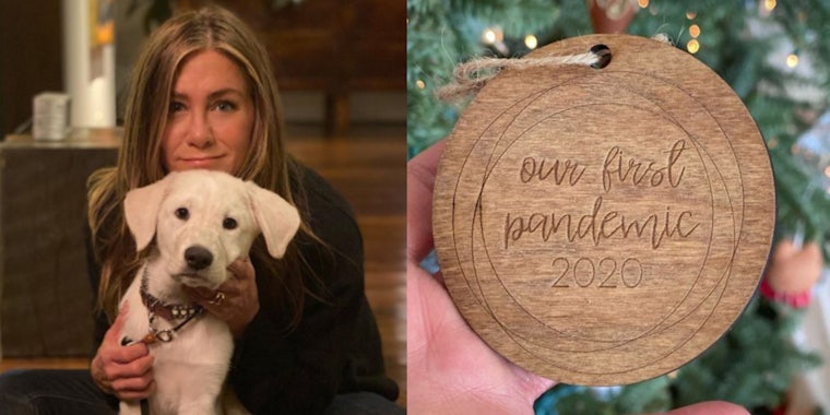 jennifer aniston pandemic ornament instagram