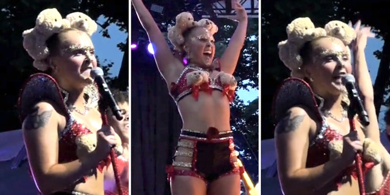 jojo siwa booed - Three split of Jojo Siwa at a concert