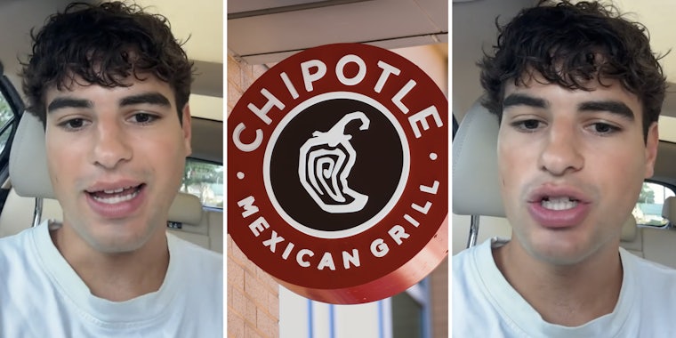 Man talking(l+r), Chipotle(c)