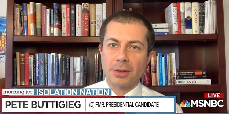 Pete Buttigieg with coronavirus quarantine haircut