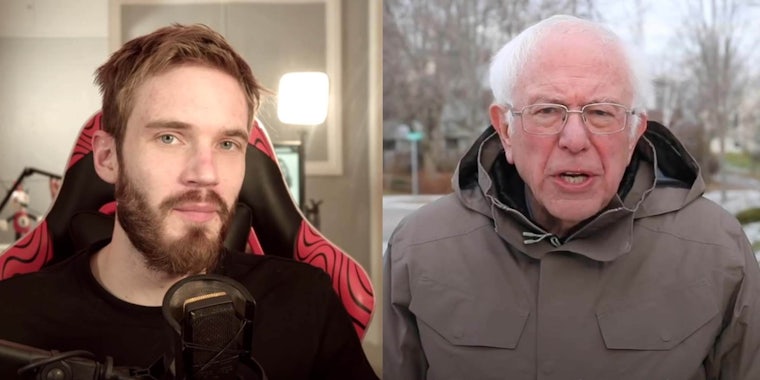 PewDiePie and Bernie Sanders