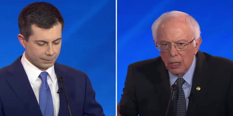 Pete Buttigieg and Bernie Sanders
