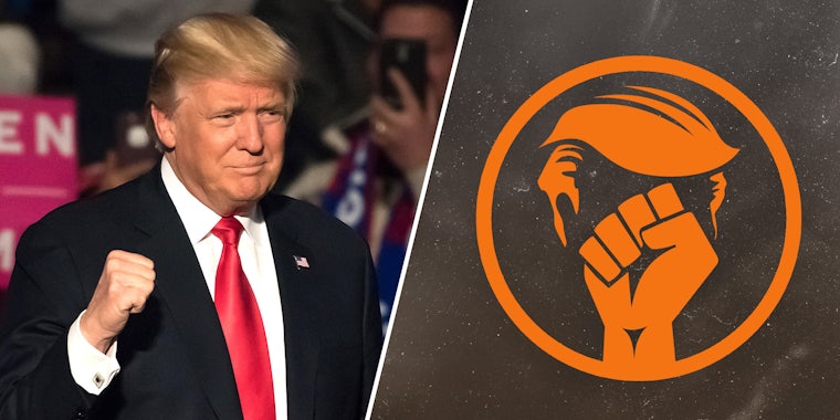 trump fist iconography