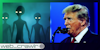 Three aliens next to Donald Trump. The Daily Dot newsletter web_crawlr logo is in the bottom left corner.